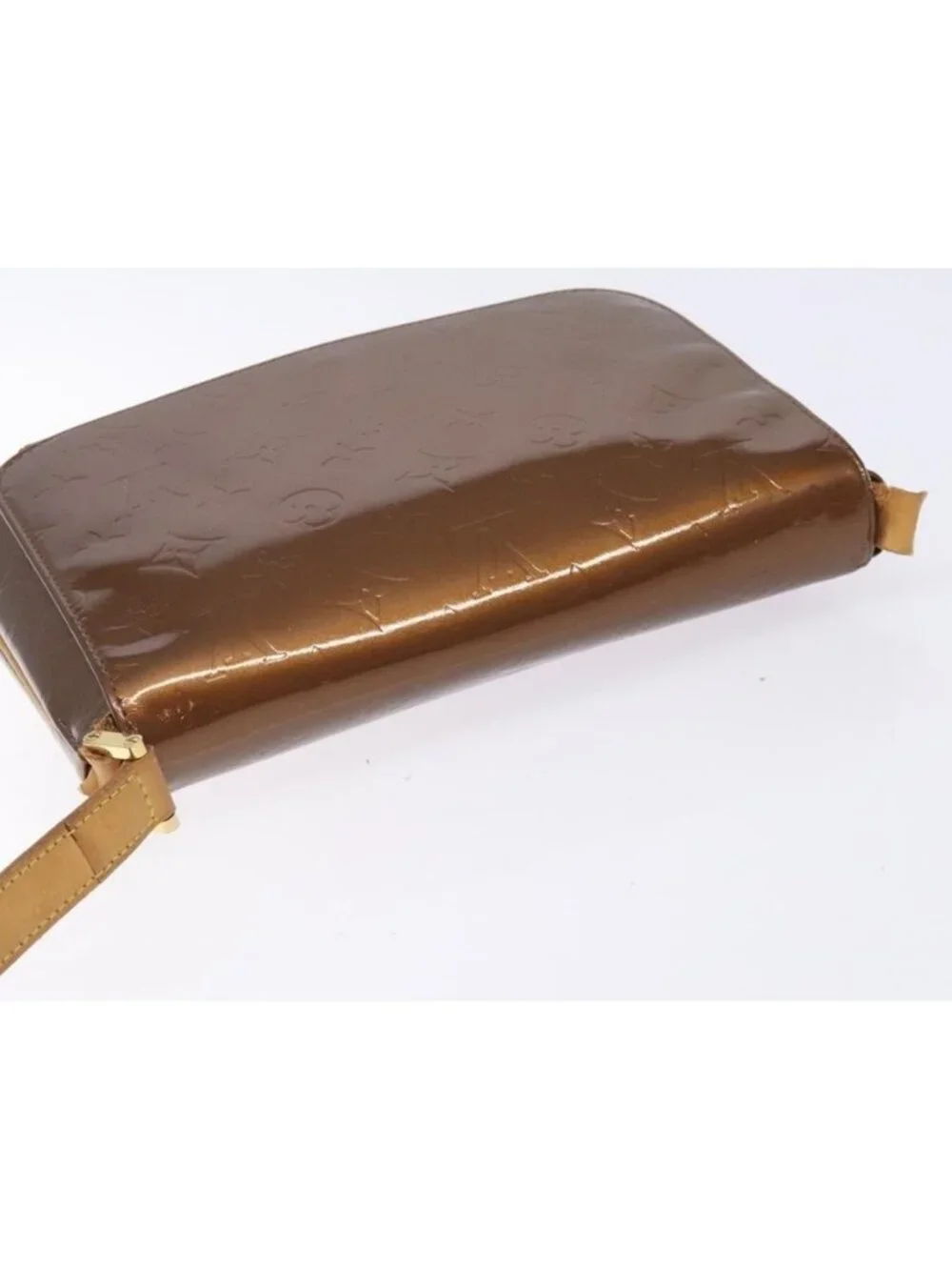 Authentic LOUIS VUITTON Monogram Vernis Thompson Street Bag Bronze M91124 LV